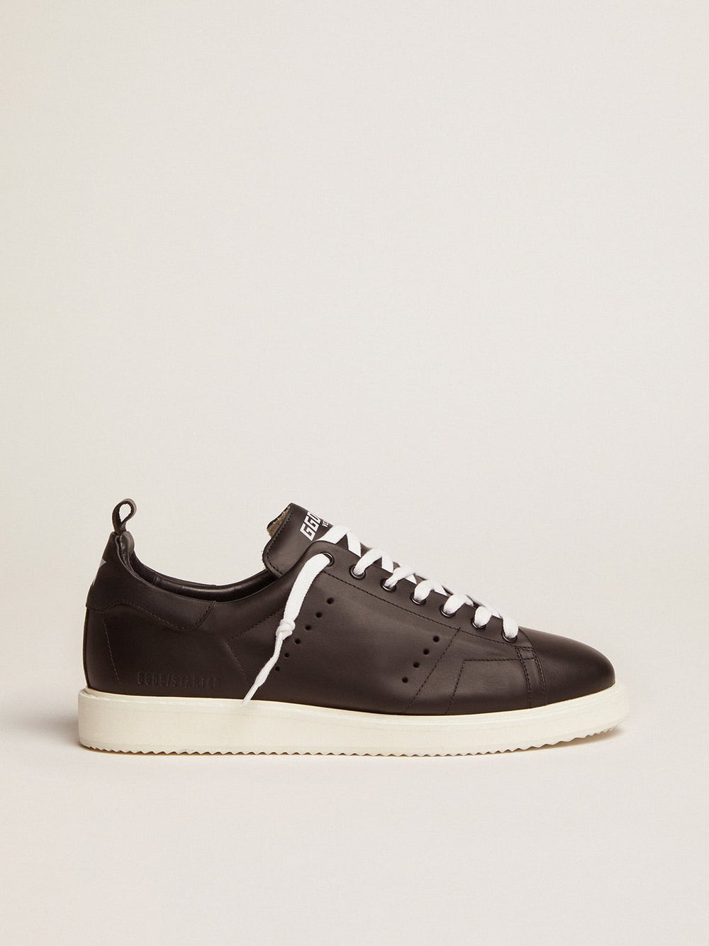 Golden Goose Men's Starter in leather with star printed on the heel tab
