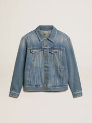Golden Goose Men's denim jacket with medium wash