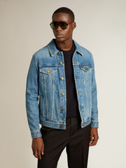 Golden Goose Men's denim jacket with medium wash