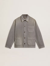 Golden Goose Men's gray denim jacket with studs