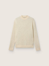 Golden Goose Men's crew-neck sweater in white merino wool with all-over crystals