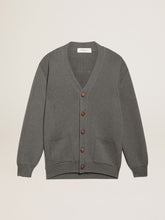 Golden Goose Men's grey cotton cardigan with buttons | Golden Goose