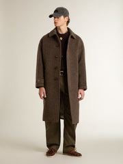 Golden Goose Men's brown crew-neck sweater with 'Golden' lettering on the back