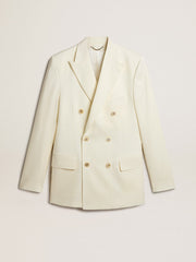 Golden Goose Men’s cream-colored double-breasted blazer