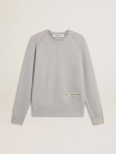 Golden Goose Men’s gray round neck sweatshirt with contrast stitching