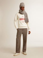 Golden Goose Men's cotton crew-neck sweatshirt with embroidered lettering