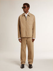 Golden Goose Men's beige pants with patches