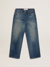 Golden Goose Men's loose fit medium wash CNY jeans