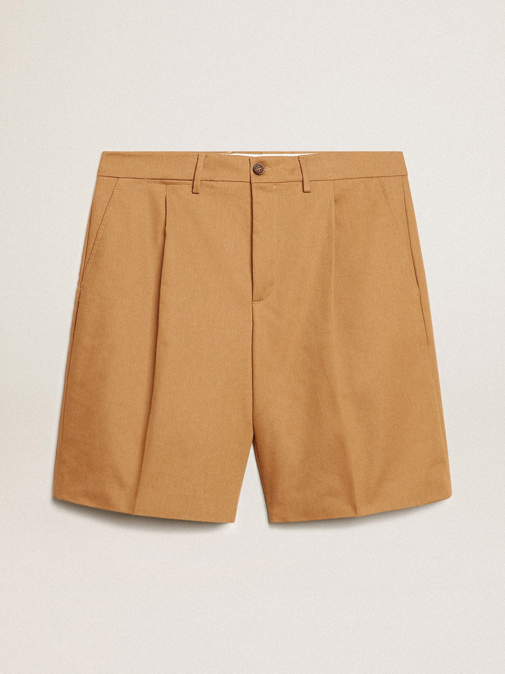 Golden Goose Men's Bermuda shorts in beige cotton