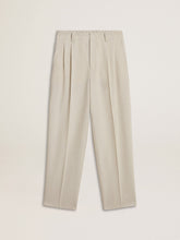 Golden Goose Men's joggers in khaki wool blend