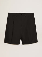 Golden Goose Men's Bermuda shorts in black cotton