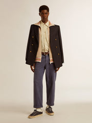 Golden Goose Men's chinos in blue with a lived-in effect