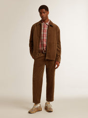 Golden Goose Men's dark olive corduroy pants