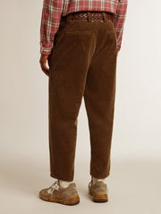 Golden Goose Men's dark olive corduroy pants