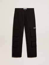 Golden Goose Black-colored ripstop nylon cargo pants