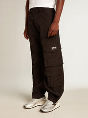 Golden Goose Black-colored ripstop nylon cargo pants
