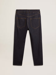 Golden Goose Men’s dark blue jeans in one-wash denim