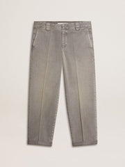Golden Goose Gray-colored cotton chino pants