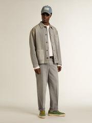 Golden Goose Gray-colored cotton chino pants