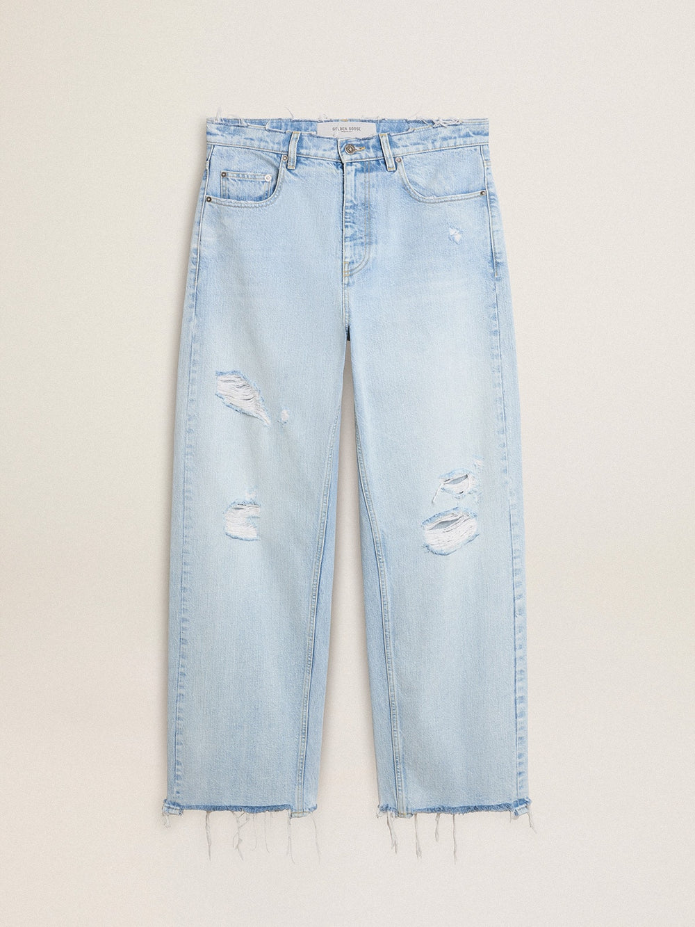 Golden Goose Men’s pants in lived-in effect denim