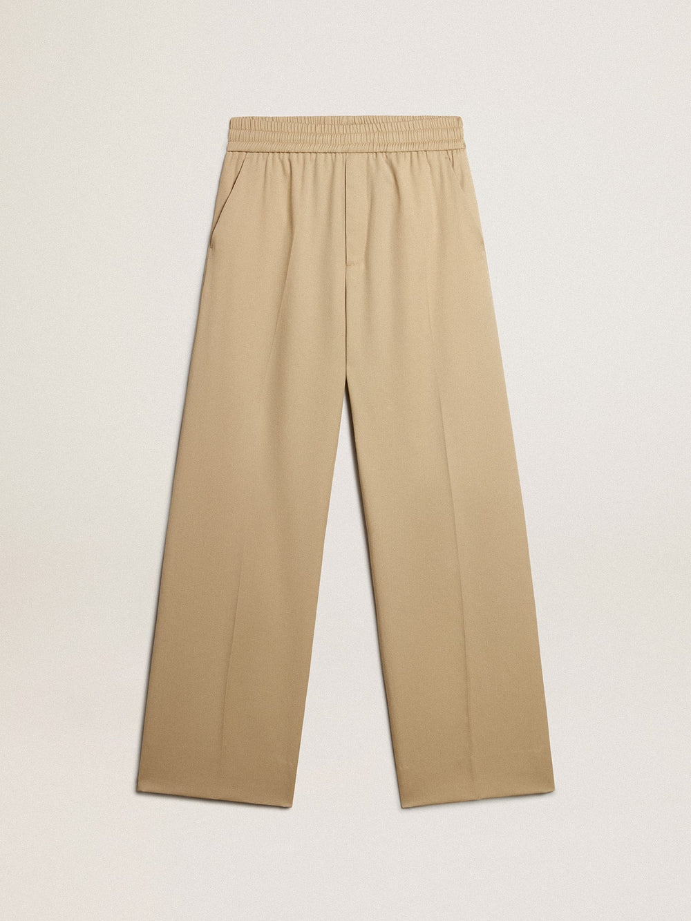 Golden Goose Men’s sand-colored joggers with pocket on the back