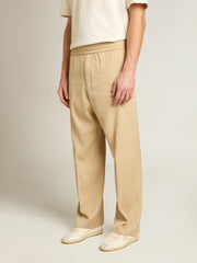 Golden Goose Men’s sand-colored joggers with pocket on the back