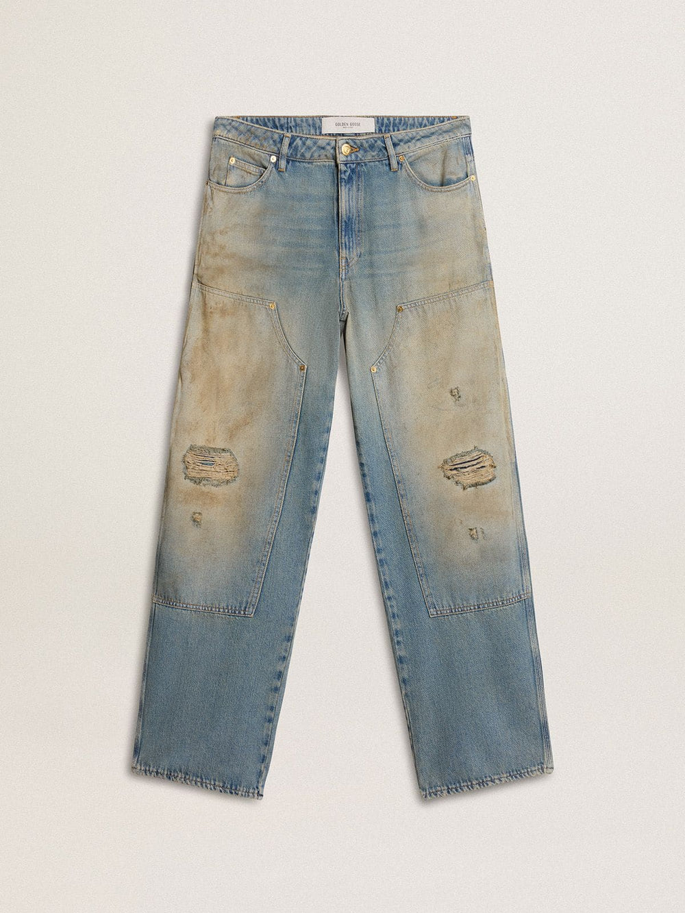Golden Goose Men's distressed sand-washed jeans