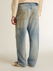 Golden Goose Men's distressed sand-washed jeans