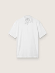 Golden Goose Men's white sports zipped polo shirt