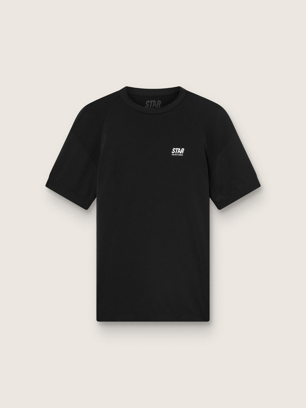 Golden Goose Men's black sports T-shirt with print on the back