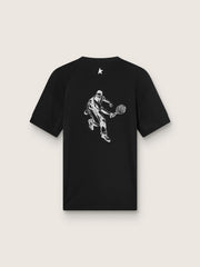 Golden Goose Men's black sports T-shirt with print on the back