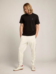 Golden Goose Black Star Collection T-shirt with tone-on-tone star on the front