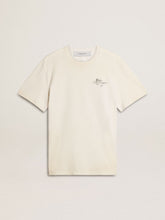 Golden Goose Men's T-shirt with print on the chest and on the back with a lived-in effect