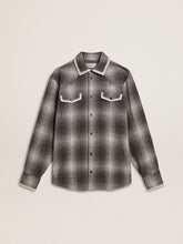Golden Goose Men's gray shirt with white embroidery
