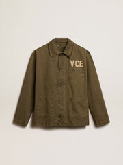 Golden Goose Men's olive-colored cotton shirt