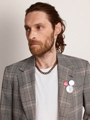 Golden Goose Men's antique silver-colored chain necklace
