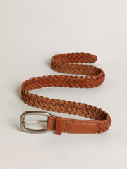 Golden Goose Houston belt in brown braided leather