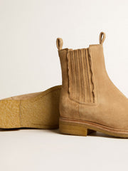 Golden Goose Chelsea boots in suede tobacco