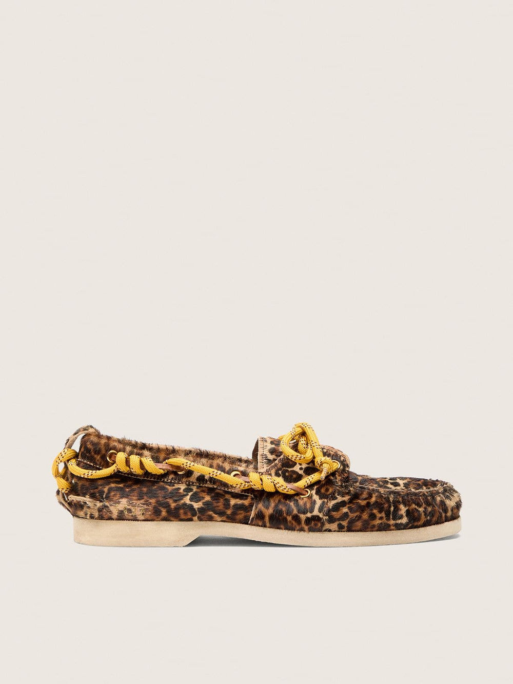 Golden Goose Men's Cruise loafer in leopard-print pony skin