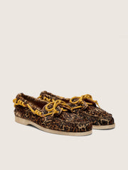 Golden Goose Men's Cruise loafer in leopard-print pony skin