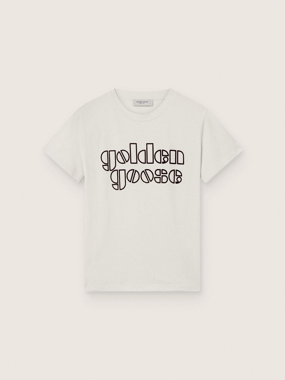 Golden Goose Journey boys’ T-shirt in white cotton jersey with logo