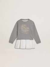 Golden Goose Girls’ gray and white mini dress