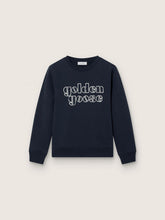 Golden Goose Journey boys’ sweatshirt in blue cotton blend with a contrasting logo