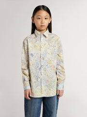 Golden Goose Girls' cotton shirt with multicolor floral print