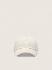 Golden Goose Journey baseball cap in white cotton twill with patch and Golden Goose embroidery