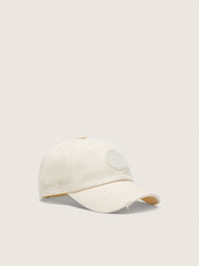 Golden Goose Journey baseball cap in white cotton twill with patch and Golden Goose embroidery