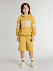 Golden Goose Kids’ yellow sweatshirt with vintage print