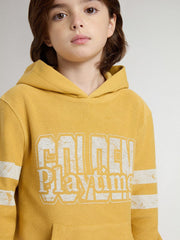 Golden Goose Kids’ yellow sweatshirt with vintage print
