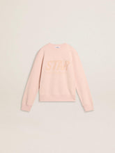 Golden Goose Girls' pink-colored sweatshirt with pink front lettering
