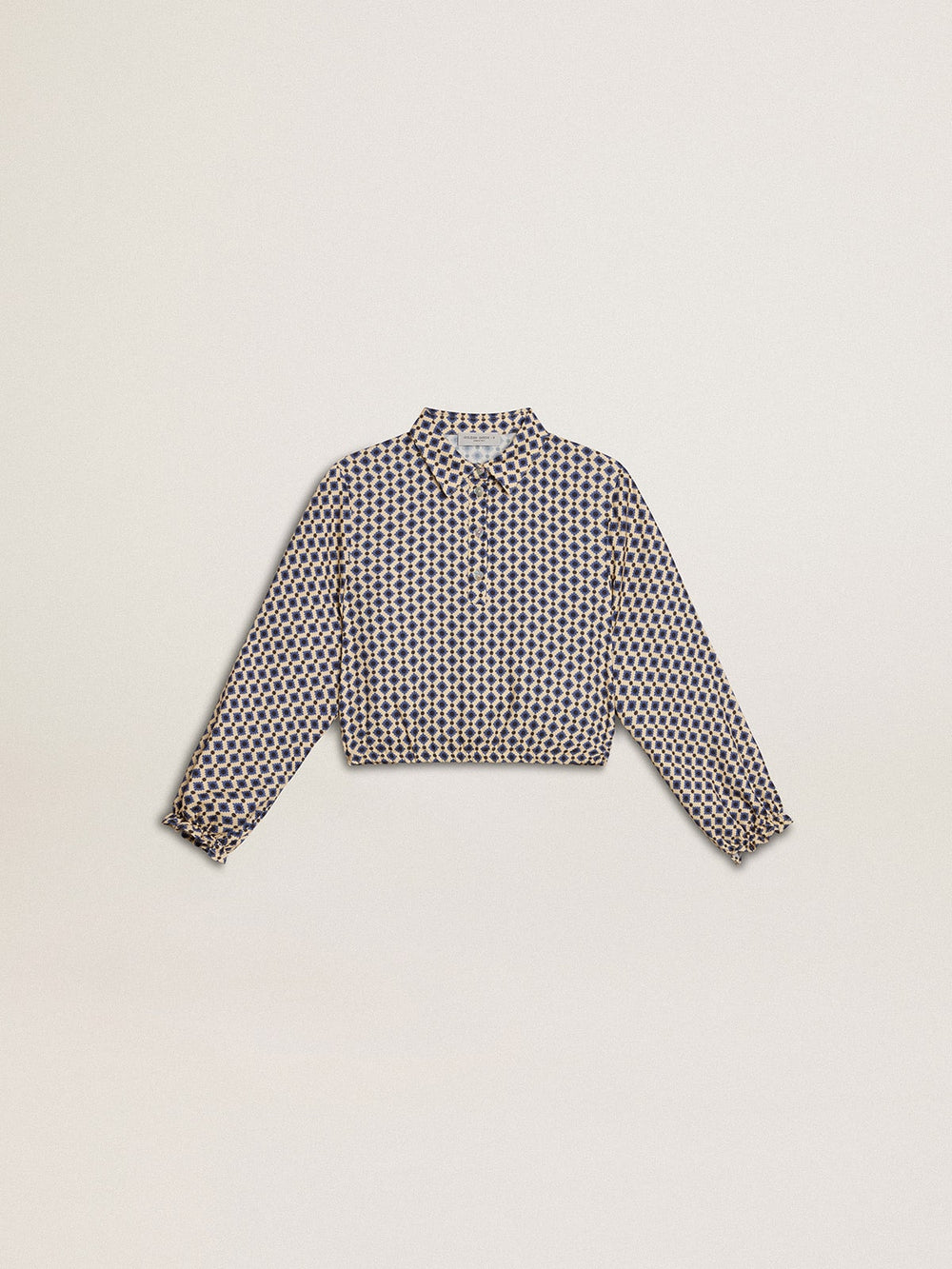 Golden Goose Girls' polo shirt with geometric print